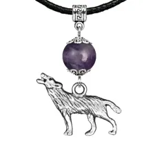 Амулет Волк (защита, сила, победа), аметист MKA21-28