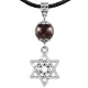 Амулет Звезда Давида (от сглаза и зла), гранат MKA22-02