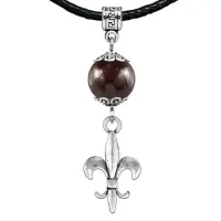 Амулет Лилия (достоинство, власть, успех), гранат MKA22-04