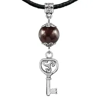 Амулет Ключ (на счастье), гранат MKA22-08