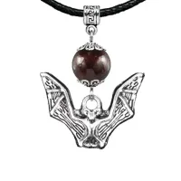 Амулет Летучая мышь (защита, счастье, успех), гранат MKA22-12