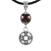 Амулет Монетка (богатство), гранат MKA22-13