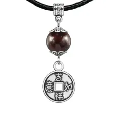 Амулет Монетка (богатство), гранат MKA22-13