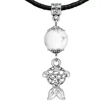 Амулет Золотая рыбка (исполнение желаний), кахолонг MKA23-27