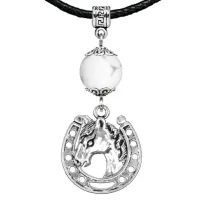 Амулет Подкова (счастье), кахолонг MKA23-31