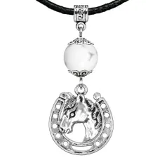 Амулет Подкова (счастье), кахолонг MKA23-31