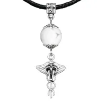 Амулет Кадуцей (здоровье, бизнес, гармония), кахолонг MKA23-33