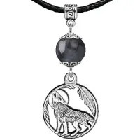 Амулет Волк (защита, сила, победа), лабрадор MKA24-07