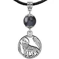 Амулет Волк (защита, сила, победа), лабрадор MKA24-07