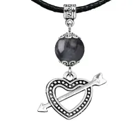 Амулет Сердце со стрелой (любовь), лабрадор MKA24-22