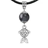 Амулет Золотая рыбка (исполнение желаний), лабрадор MKA24-27