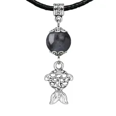 Амулет Золотая рыбка (исполнение желаний), лабрадор MKA24-27