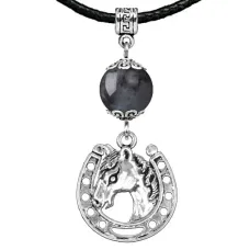 Амулет Подкова (счастье), лабрадор MKA24-31