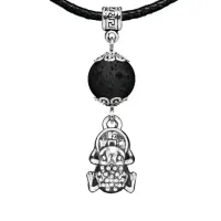 Амулет Лягушка с монетой (богатство), лава MKA25-23