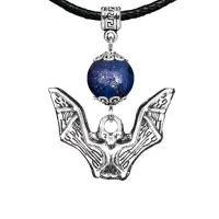 Амулет Летучая мышь (защита, счастье, успех), лазурит MKA26-12