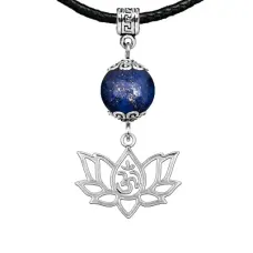 Амулет Ом и лотос (защита, гармония, развитие), лазурит MKA26-30