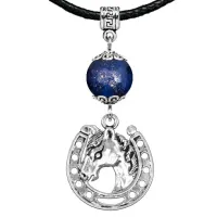 Амулет Подкова (счастье), лазурит MKA26-31