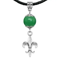 Амулет Лилия (достоинство, власть, успех), нефрит MKA27-04