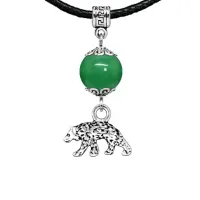 Амулет Медведь (защита, сила, победа), нефрит MKA27-19