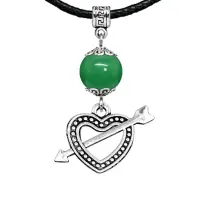 Амулет Сердце со стрелой (любовь), нефрит MKA27-22