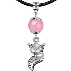 Амулет Лиса (страсть, интуиция), розовый кварц MKA28-03