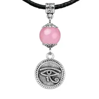 Амулет Око Ра (дар предвидения), розовый кварц MKA28-09