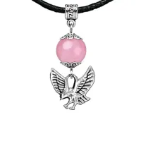 Амулет Орел (защита, сила, победа), розовый кварц MKA28-24