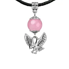 Амулет Орел (защита, сила, победа), розовый кварц MKA28-24