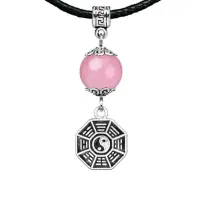 Амулет Багуа (защита от негативной энергии), розовый кварц MKA28-34