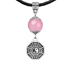 Амулет Багуа (защита от негативной энергии), розовый кварц MKA28-34