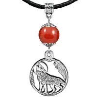 Амулет Волк (защита, сила, победа), сердолик MKA29-07