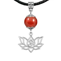 Амулет Ом и лотос (защита, гармония, развитие), сердолик MKA29-30