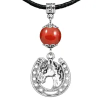 Амулет Подкова (счастье), сердолик MKA29-31