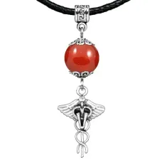 Амулет Кадуцей (здоровье, бизнес, гармония), сердолик MKA29-33