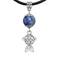 Амулет Золотая рыбка (исполнение желаний), содалит MKA30-27