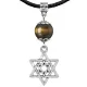 Амулет Звезда Давида (от сглаза и зла), тигровый глаз MKA31-02