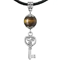 Амулет Ключ (на счастье), тигровый глаз MKA31-08