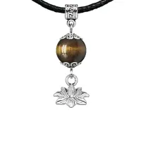 Амулет Лотос (гармония и развитие), тигровый глаз MKA31-15