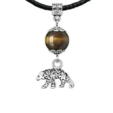 Амулет Медведь (защита, сила, победа), тигровый глаз MKA31-19