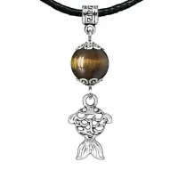 Амулет Золотая рыбка (исполнение желаний), тигровый глаз MKA31-27