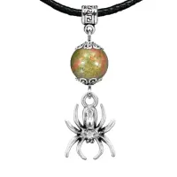 Амулет Паук (защита, трудолюбие, достаток), унакит MKA32-14