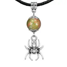 Амулет Паук (защита, трудолюбие, достаток), унакит MKA32-14