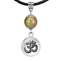 Амулет Ом (защита и духовное развитие), унакит MKA32-18