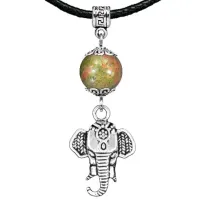 Амулет Слон (мудрость, сила, долголетие), унакит MKA32-26