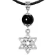 Амулет Звезда Давида (от сглаза и зла), черный агат MKA33-02
