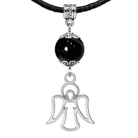 Амулет Ангел-хранитель (защита), черный агат MKA33-05