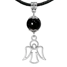 Амулет Ангел-хранитель (защита), черный агат MKA33-05