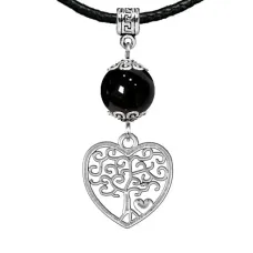 Амулет Дерево любви (любовь, семья), черный агат MKA33-06