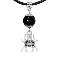 Амулет Паук (защита, трудолюбие, достаток), черный агат MKA33-14