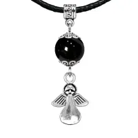 Амулет Ангел-хранитель (защита), черный агат MKA33-17